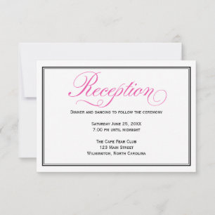 Tarjeta de recepción de escritura de caligrafía ro