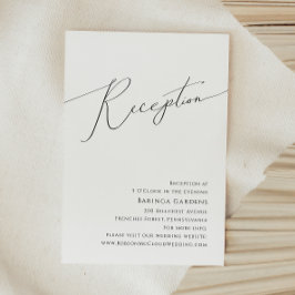 Tarjeta de recepción de escritura Minimalista capr