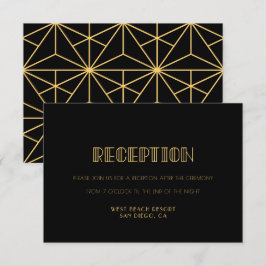 Tarjeta de recepción de estilo Art Déco de los año