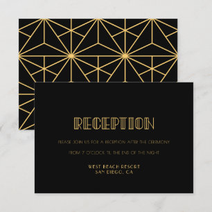 Tarjeta de recepción de estilo Art Déco de los año