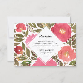 Tarjeta de recepción de flores de baño