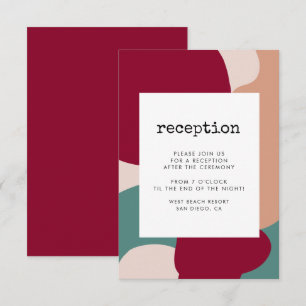 Tarjeta de recepción de formas abstractas contempo