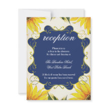 Tarjeta de recepción de girasol - Juego de invitac