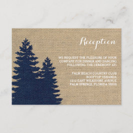 Tarjeta de Recepción de Invierno de Arpillera Rúst