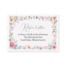 Tarjeta de Recepción de Jardín de Acuarela