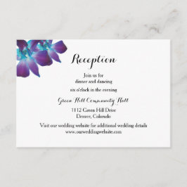 Tarjeta de recepción de la boda Orquídea Dendrobiu
