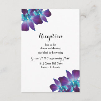 Tarjeta de recepción de la boda Orquídea Dendrobiu