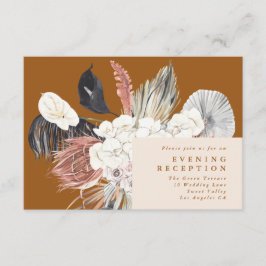 Tarjeta de recepción de la jungla tropical floral 