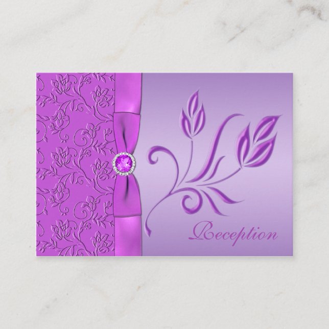 Tarjeta de recepción de lavanda y lavavajillas mor (Anverso)