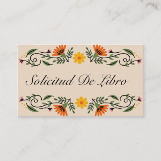 Tarjeta De Recepción  De Libro Para Bebe, Floral Baby Shower