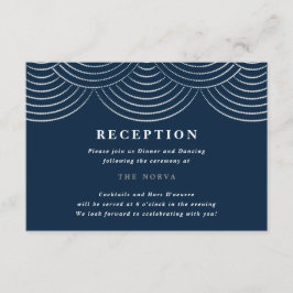 Tarjeta de Recepción de Luces de Cuerda Navy Art D