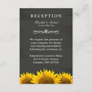 Tarjeta de recepción de matrimonio - Chalkboard de