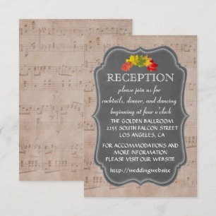 Tarjeta de Recepción de Música de Otoño Country
