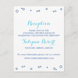 Tarjeta de recepción de olas oceánicas de bodas de