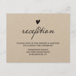 Tarjeta de recepción de papel Kraft