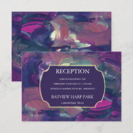 Tarjeta de recepción de pintura acrílica negrita