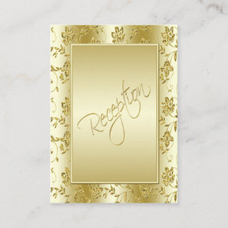 Tarjeta de recepción de Purpurina de oro para 50 a