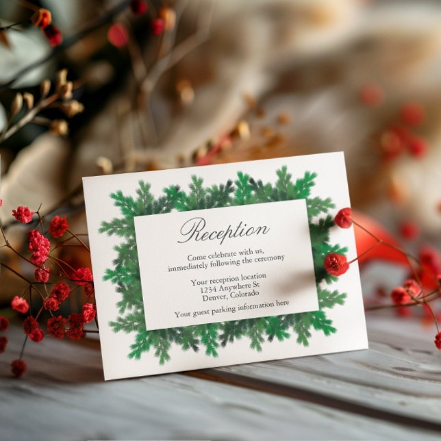 Tarjeta de recepción de ramas de árbol de invierno (Subido por el creador)