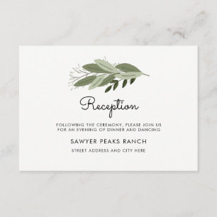 Tarjeta de Recepción de Ramilletes de Boda