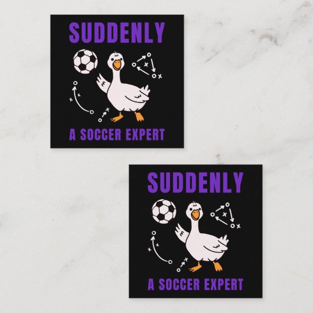Tarjeta De Recepción De repente un experto en fútbol (Anverso / Reverso)