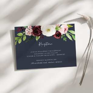 Tarjeta de recepción de Romance de Medianoche