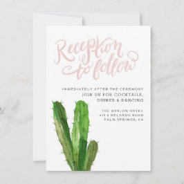 Tarjeta de Recepción de Suculentas del Desierto - 