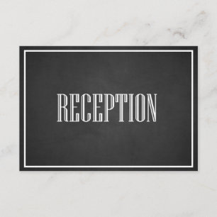 TARJETA DE RECEPCIÓN DE TIPOGRAFÍA VINTAGE PIZARRA