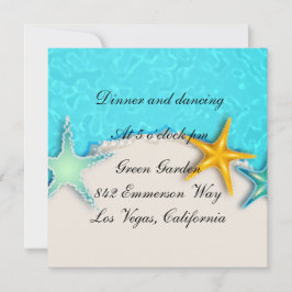 Tarjeta de recepción de verano de hermosa estrella