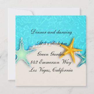 Tarjeta de recepción de verano de hermosa estrella