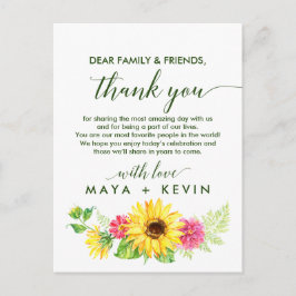 Tarjeta De Recepción De Verano Sunflower