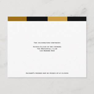 Tarjeta de recepción de Zachary Gold Brown