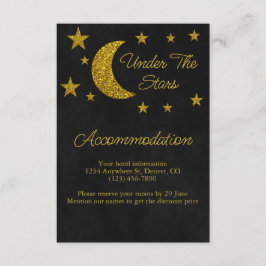 Tarjeta De Recepción Debajo De Las Estrellas Alojamiento De Cumpleaños