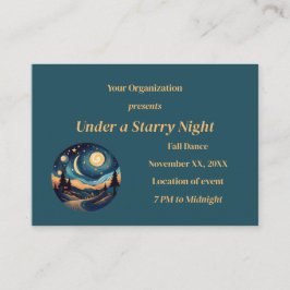 Tarjeta De Recepción Debajo de una noche estrellada