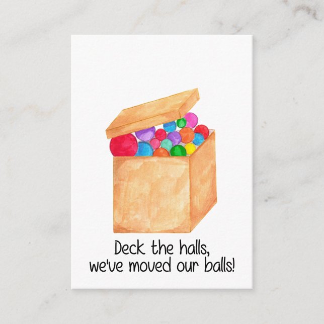 Tarjeta De Recepción ¡Deck los pasillos, hemos movido nuestras bolas! (Anverso)