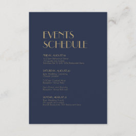 Tarjeta De Recepción Deco de tipo de oro | Calendario de Bodas de la Ma