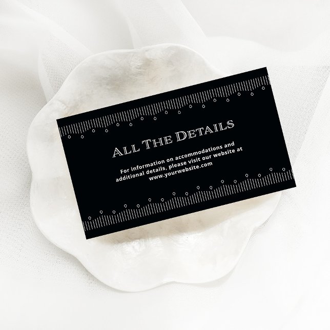 Tarjeta De Recepción Deco moderno | Sólo detalles de Bodas blancos y ne (Subido por el creador)