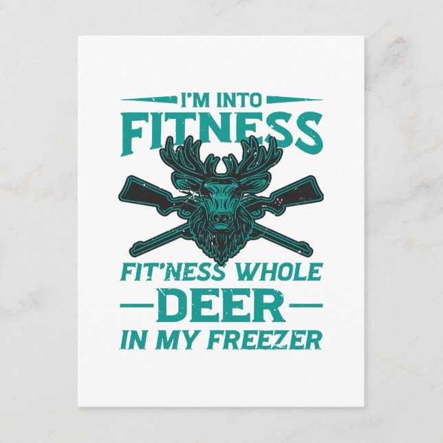 Tarjeta De Recepción Deer In My Freezer - amante de la caza (Anverso)