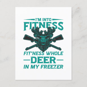 Tarjeta De Recepción Deer In My Freezer - amante de la caza
