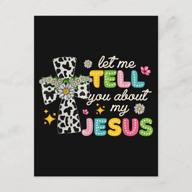 Tarjeta De Recepción Déjenme Decirles Acerca De Mi Jesús Groovy Christi (Anverso)