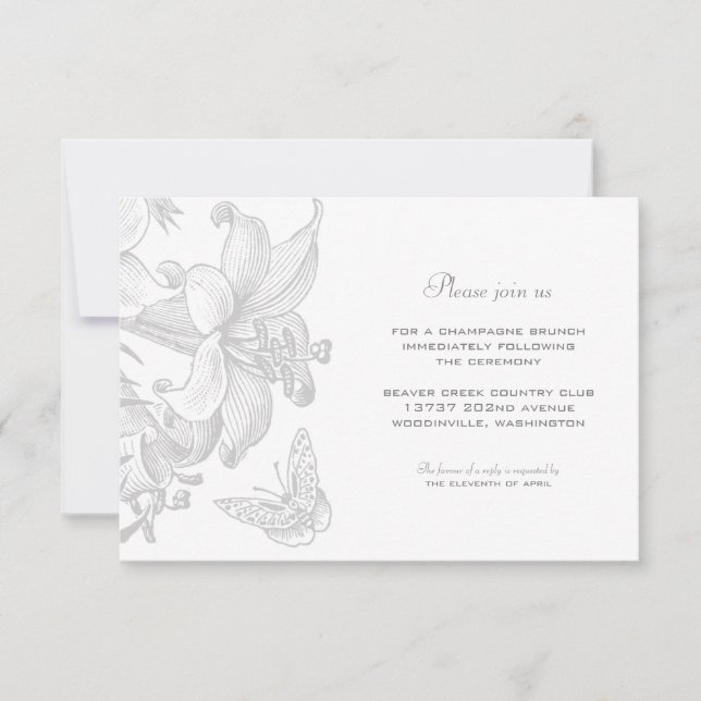 Tarjeta de recepción del 25 Aniversario de la Reno (Anverso)