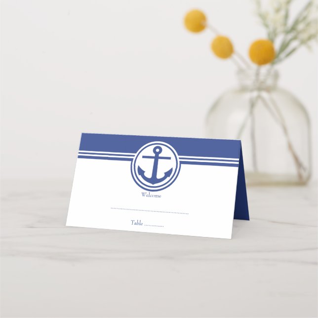Tarjeta de recepción del Ancla Náutica Azul de la  (Anverso)