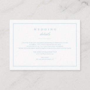 Tarjeta De Recepción Del conjunto de boda Devoted en azul de azúcar hil