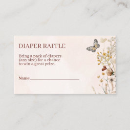 Tarjeta De Recepción Delicada Fiesta de Flor y Mariposa