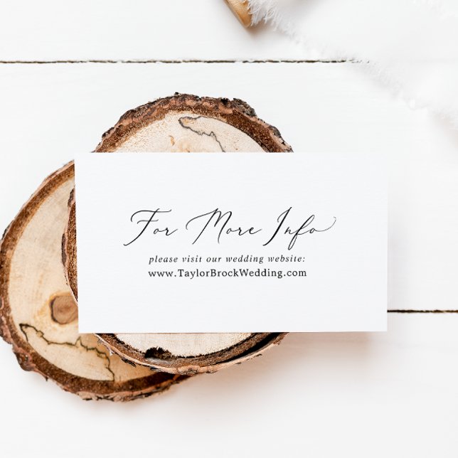 Tarjeta De Recepción Delicada página web de Boda de caligrafía negra (Subido por el creador)