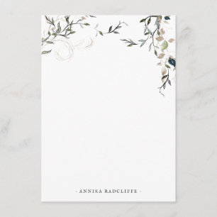 Tarjeta De Recepción Delicada vegetación de primavera   Stationery pers