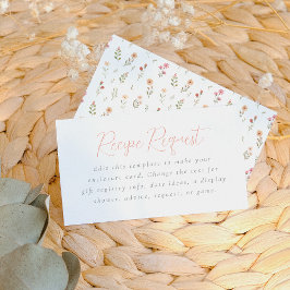Tarjeta De Recepción Delicado Boho Bridal Shower Floral de Flores Silve