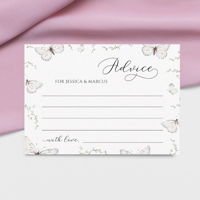 Tarjeta De Recepción Delicado consejo de ducha de mariposa blanca (Subido por el creador)