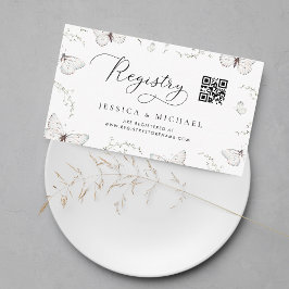 Tarjeta De Recepción Delicado Registro de Ducha Bridal en el Jardín de