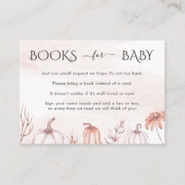 Tarjeta De Recepción Delicados libros Rubor Warm Fall para Baby Shower