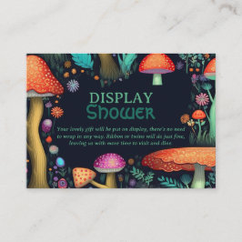 Tarjeta De Recepción Delicioso champiñón Woodland Forest Display Shower